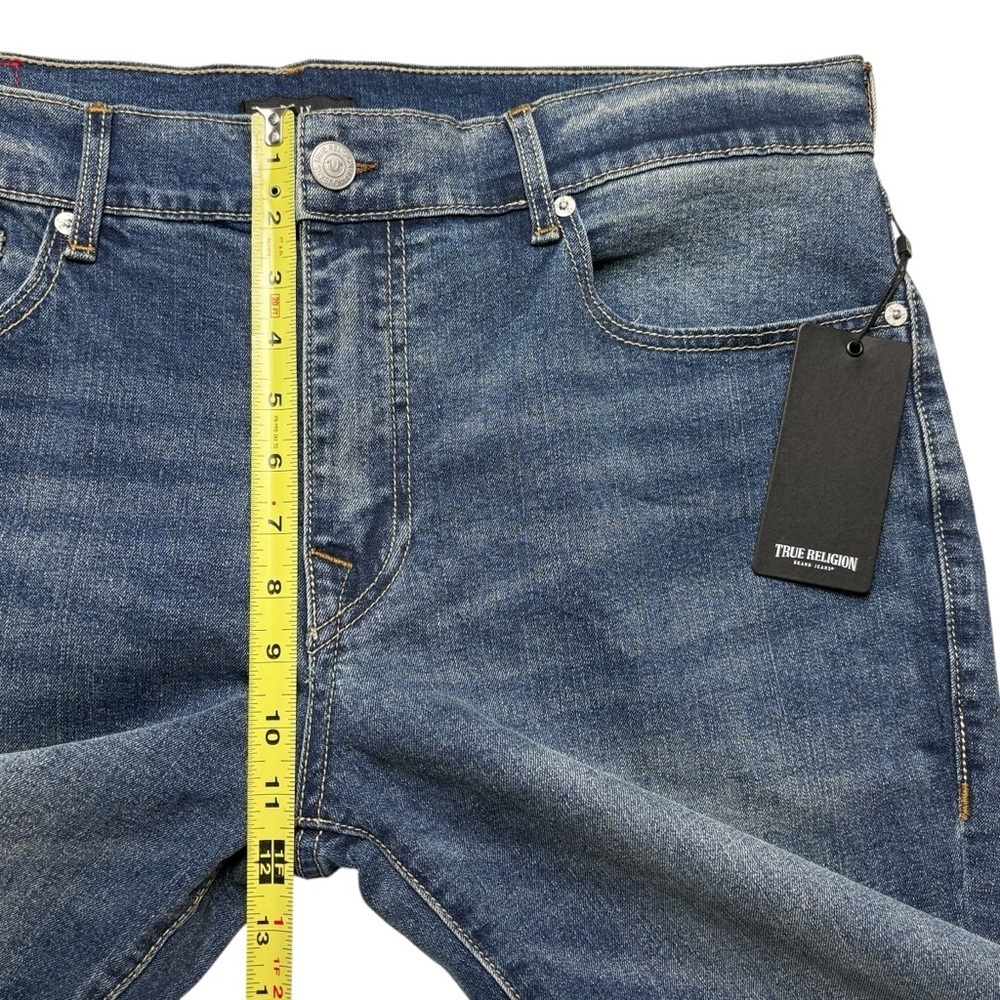 NEW True Religion Billy Flap Bootcut Jeans Size 36 Blue Relaxed Fit 36 x 33.5 - Picture 10 of 14